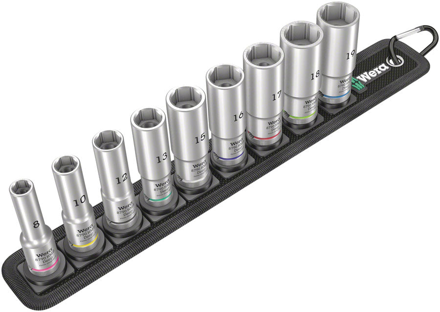 Wera Belt B Deep 1 socket set - 3/8&quot; drive 9 pieces