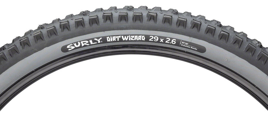 Surly Dirt Wizard Tire - 29 x 2.6 Tubeless Folding Black/Slate 60 tpi