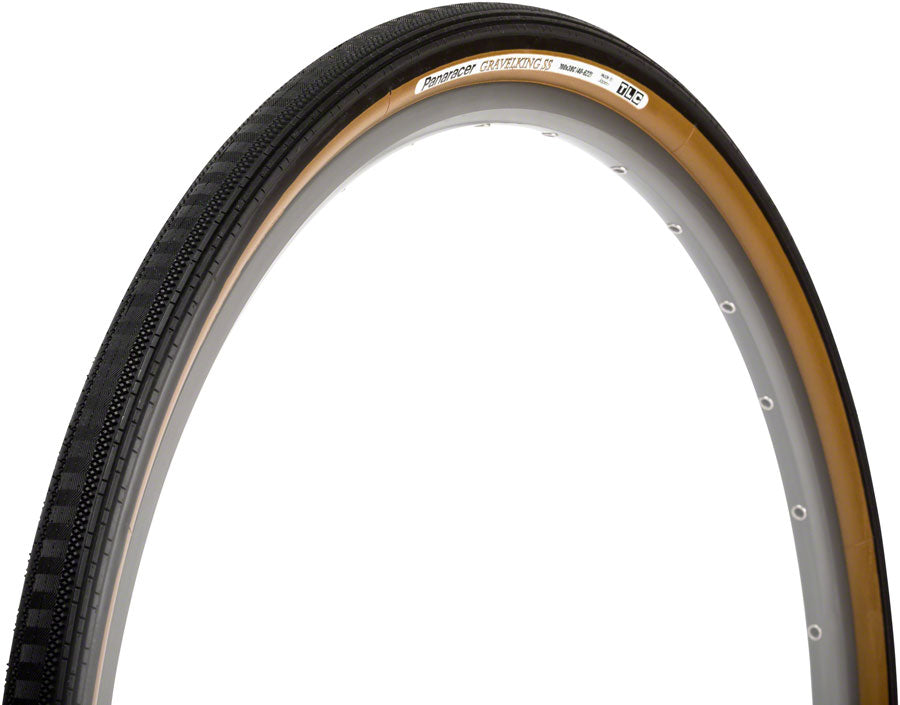 Panaracer Gravelking SS Tire 700x38C Folding Tubeless Ready ZSG Natural Advanced Extra Alpha Cord 126TPI Brown