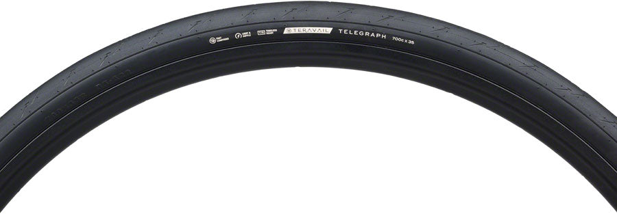 Teravail Telegraph Tire - 700 x 35 Tubeless Folding Black Light and Supple
