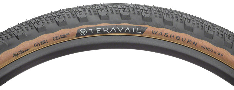 Teravail Washburn Tire - 650b x 47 Tubeless Folding Tan Durable - The Bike Hub