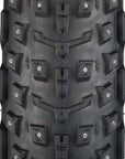 45NRTH Dillinger 5 Tire - 26 x 4.6 Tubeless Folding BLK 120 TPI 258 Concave Carbide Aluminum Studs