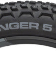 45NRTH Dillinger 5 Tire - 27.5 x 4.5 Tubeless Folding BLK 120 TPI 252 Concave Carbide Aluminum Studs