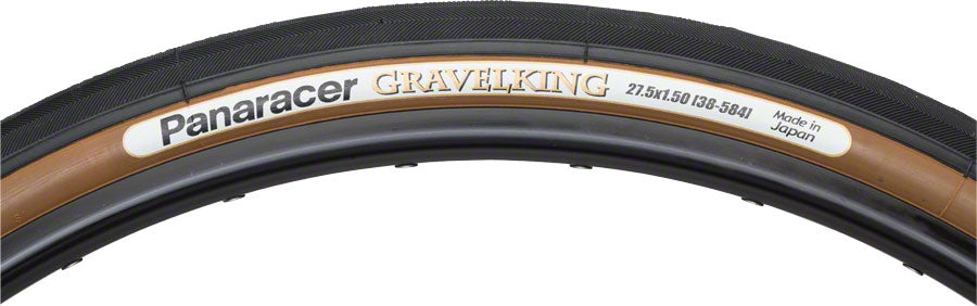 Panaracer GravelKing Slick Tire - 650b x 38 Tubeless Folding Black/Brown