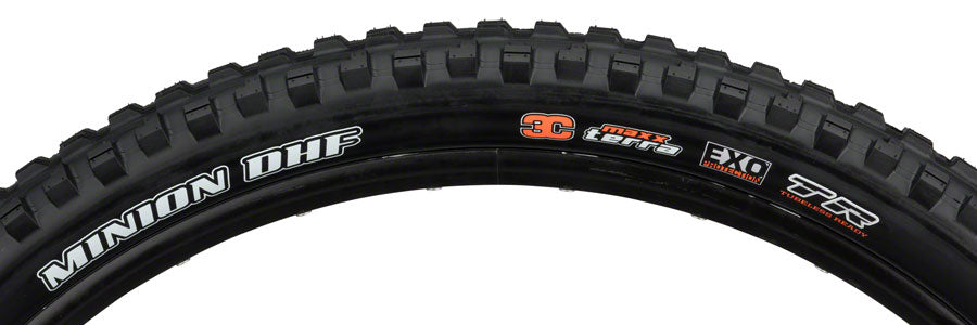Maxxis Minion DHF Tire - 27.5 x 2.5 Tubeless Folding BLK 3C Maxx Terra EXO+ Wide Trail - The Bike Hub