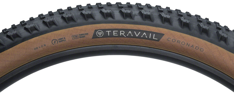 Teravail Coronado Tire - 29 x 2.8 Tubeless Folding Tan Light and Supple - The Bike Hub