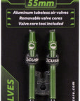 CushCore Tubeless Presta Valve Set - 55mm Green