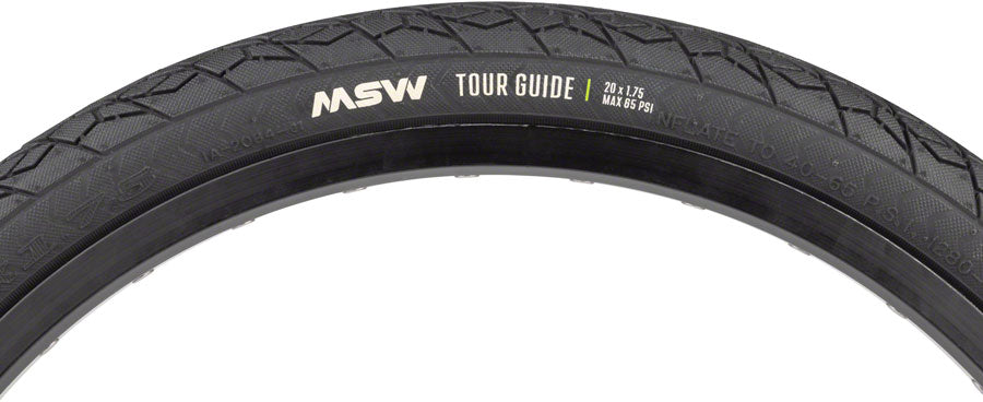 MSW Tour Guide Tire - 20 x 1.75 Black Folding Wire Bead 33tpi