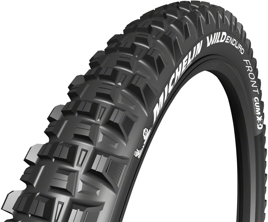 Michelin E-Wild Tire - 27.5 x 2.8 Tubeless Folding Gum-X Black Front Ebike