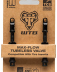 WTB TCS Max-Flow Tubeless Valves - 44mm Black Pair