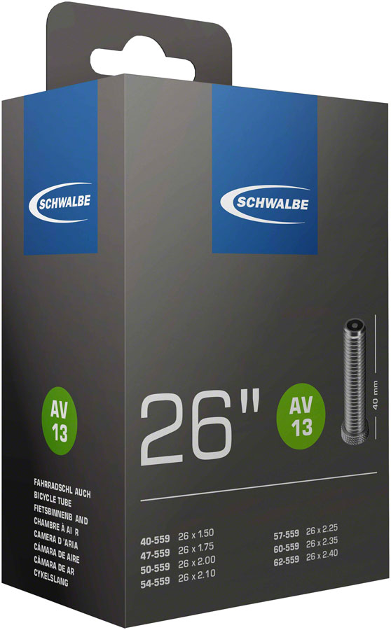 Schwalbe Standard Tube - 26 x 1.5 - 2.5 40mm Schrader Valve