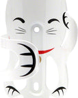 Portland Design Works Lucky Cat Water Bottle Cage: White Cat