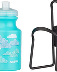 MSW Kids Water Bottle and Cage Kit - Clouds w/ Black Cage