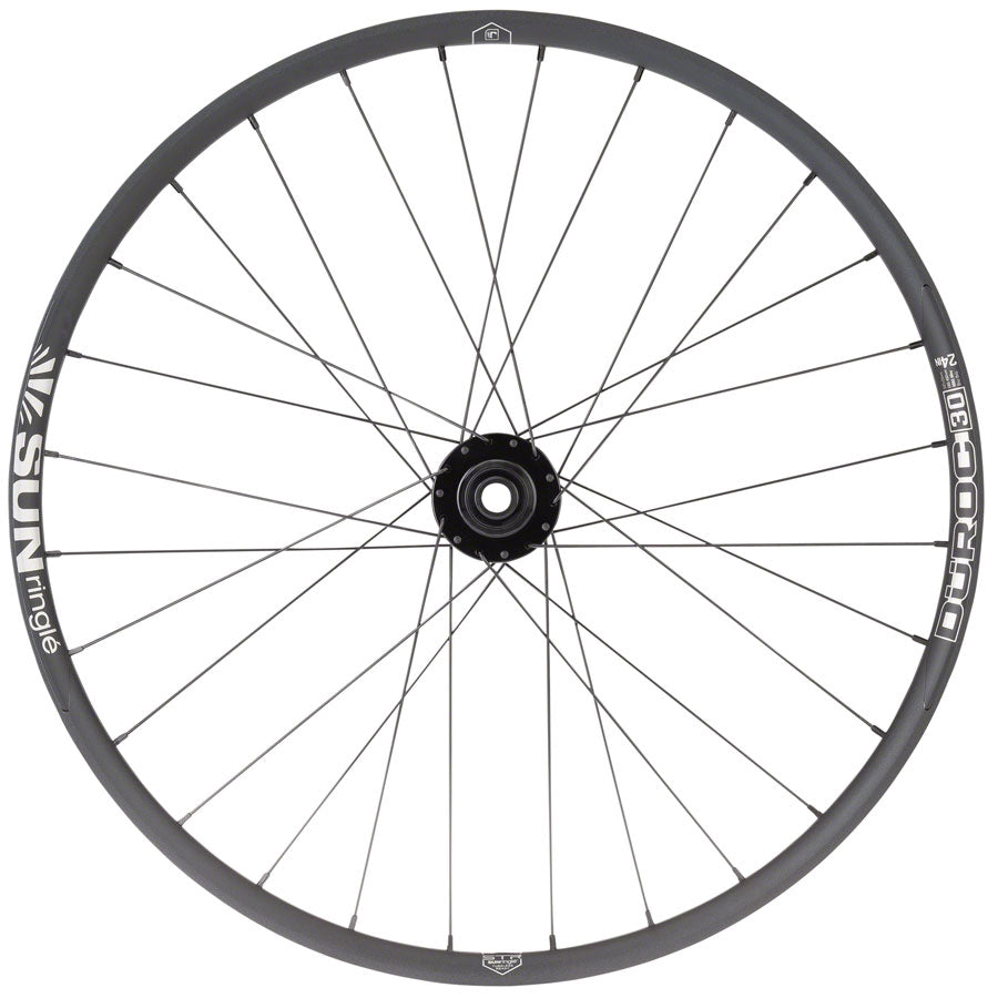 Sun Ringle Duroc 30 JUNIT Front Wheel - 24&quot; 15/QR x 100mm 6-Bolt Black