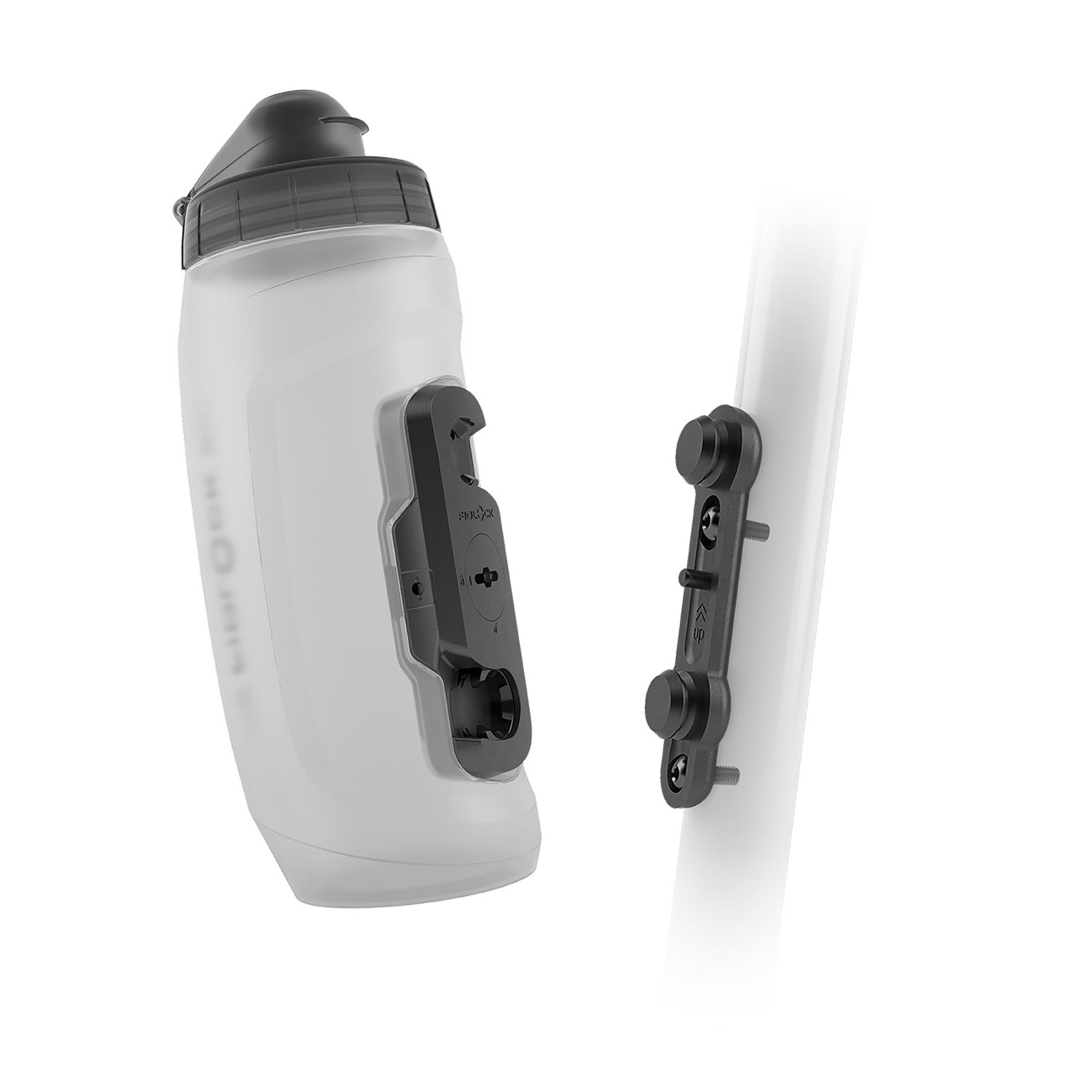 Fidlock TWIST Water Bottle Cage Set - Bike Base Mount Bolt-On 590ml Clear - The Bike Hub