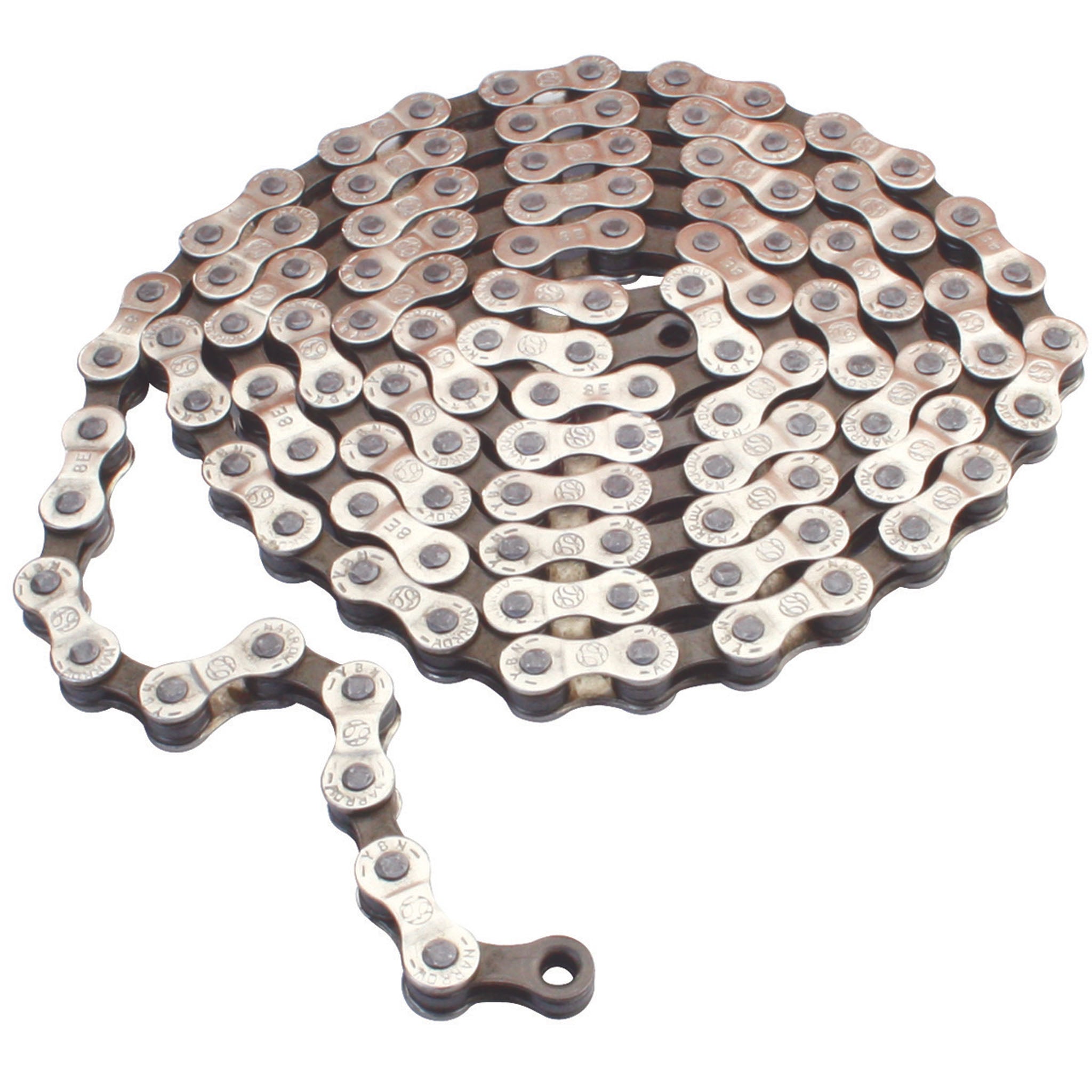 Gusset GS-8 8sp Chain 3/32&quot; - Silver/Brown