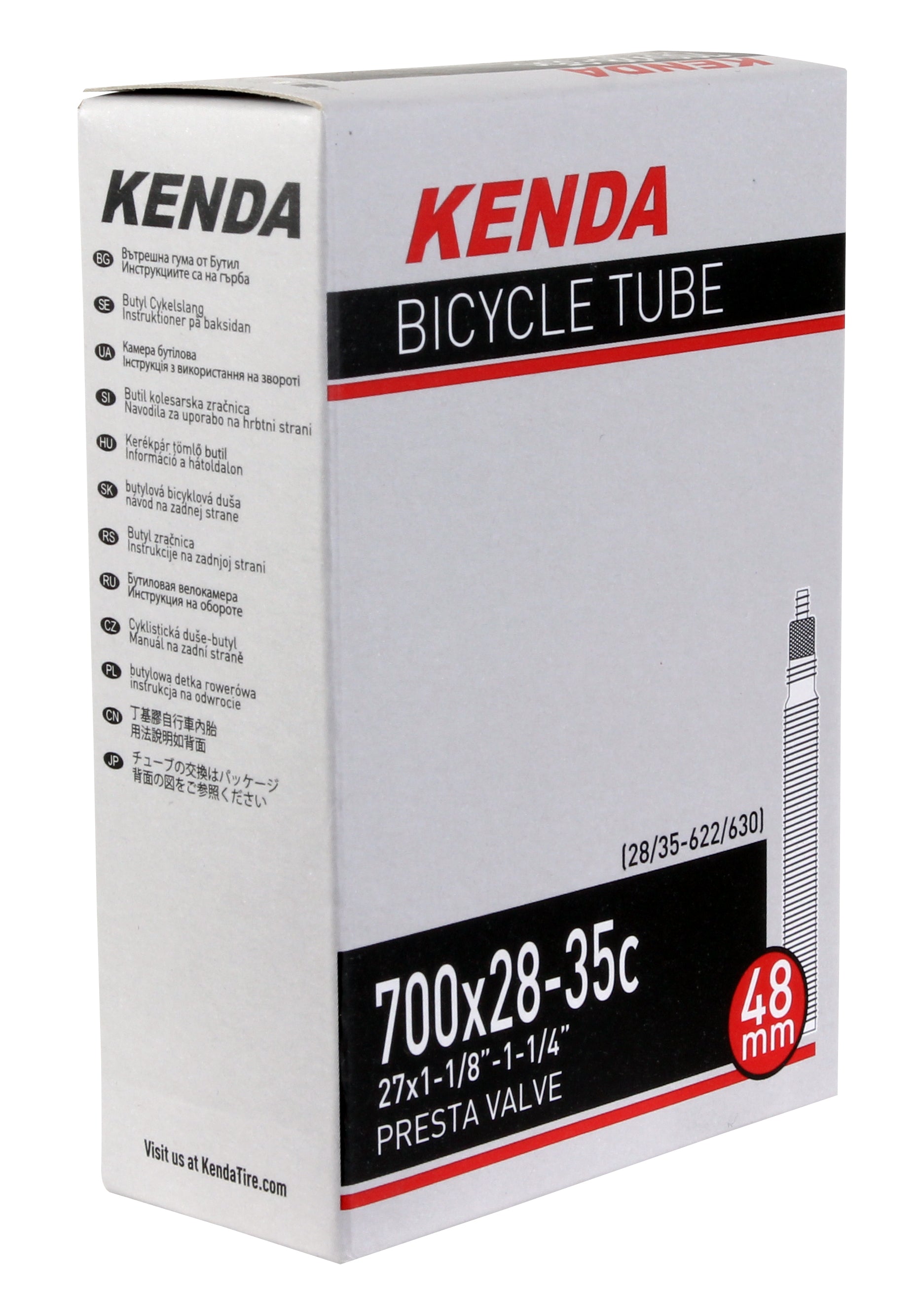 Kenda Butyl Tube 700 x 28-35c PV/48mm - Each