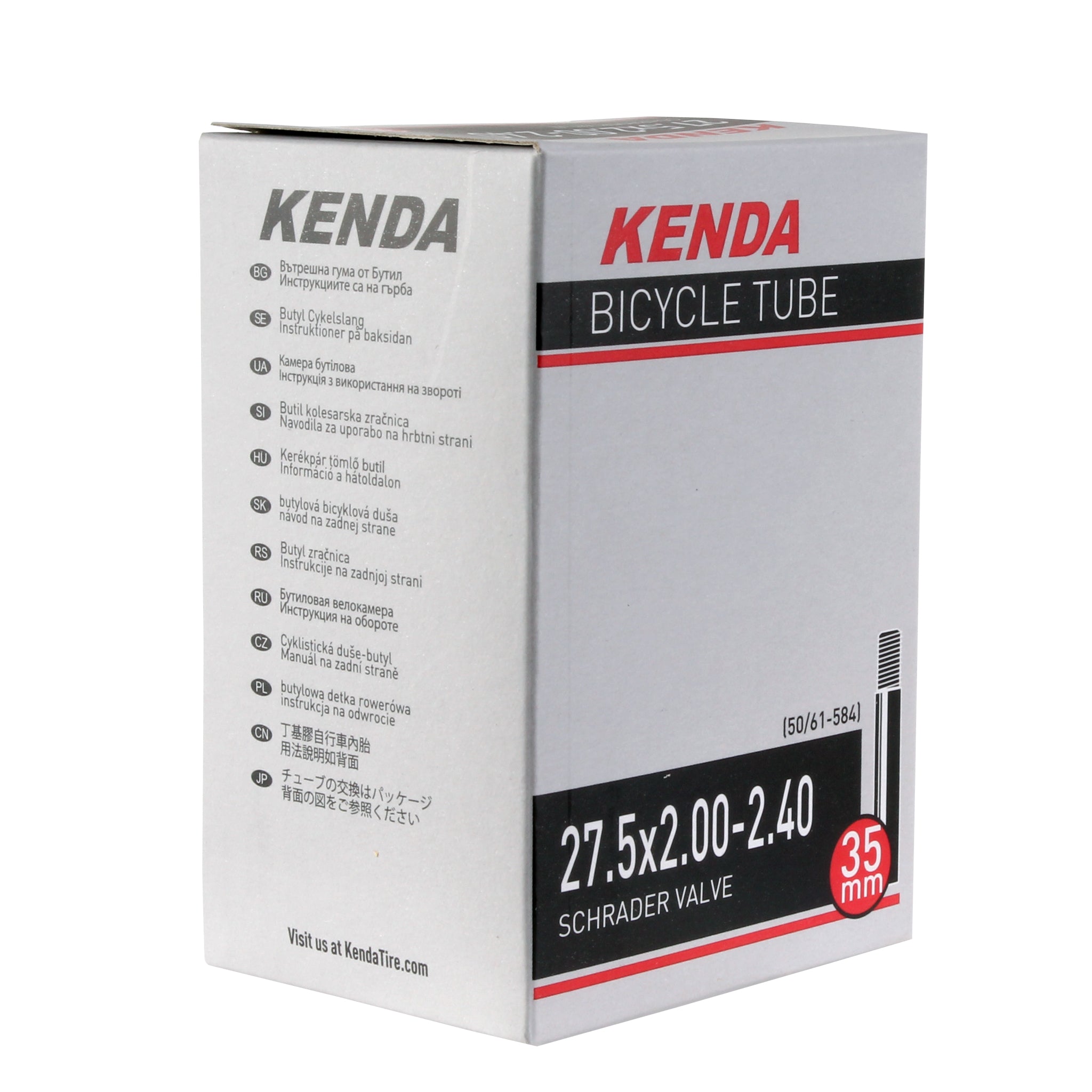 Kenda Butyl Tube 27.5 (650b) x 2.0-2.4&quot; SV/35mm - Each