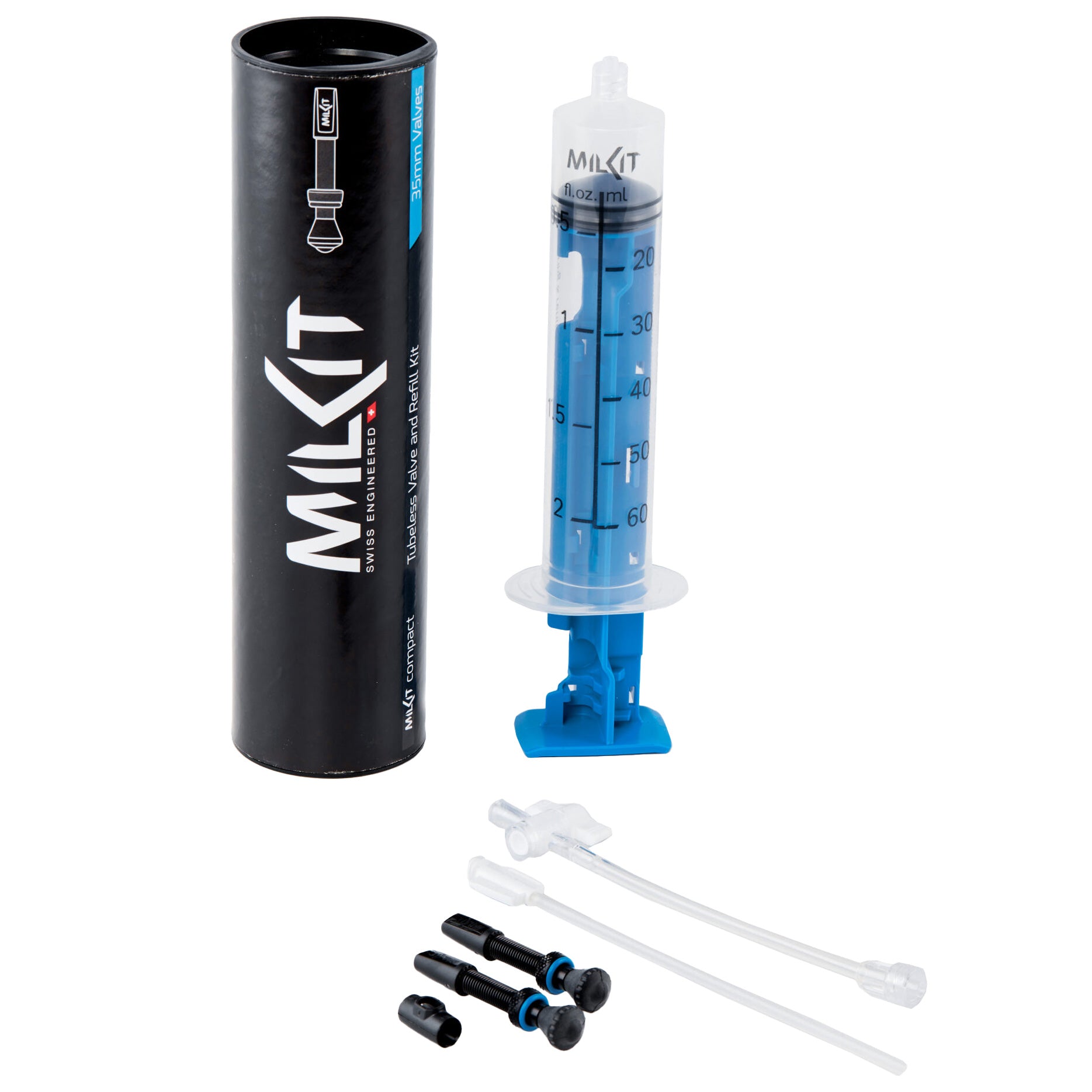MilKit Compact Tubeless Valve and Applicator Kit - 35mm