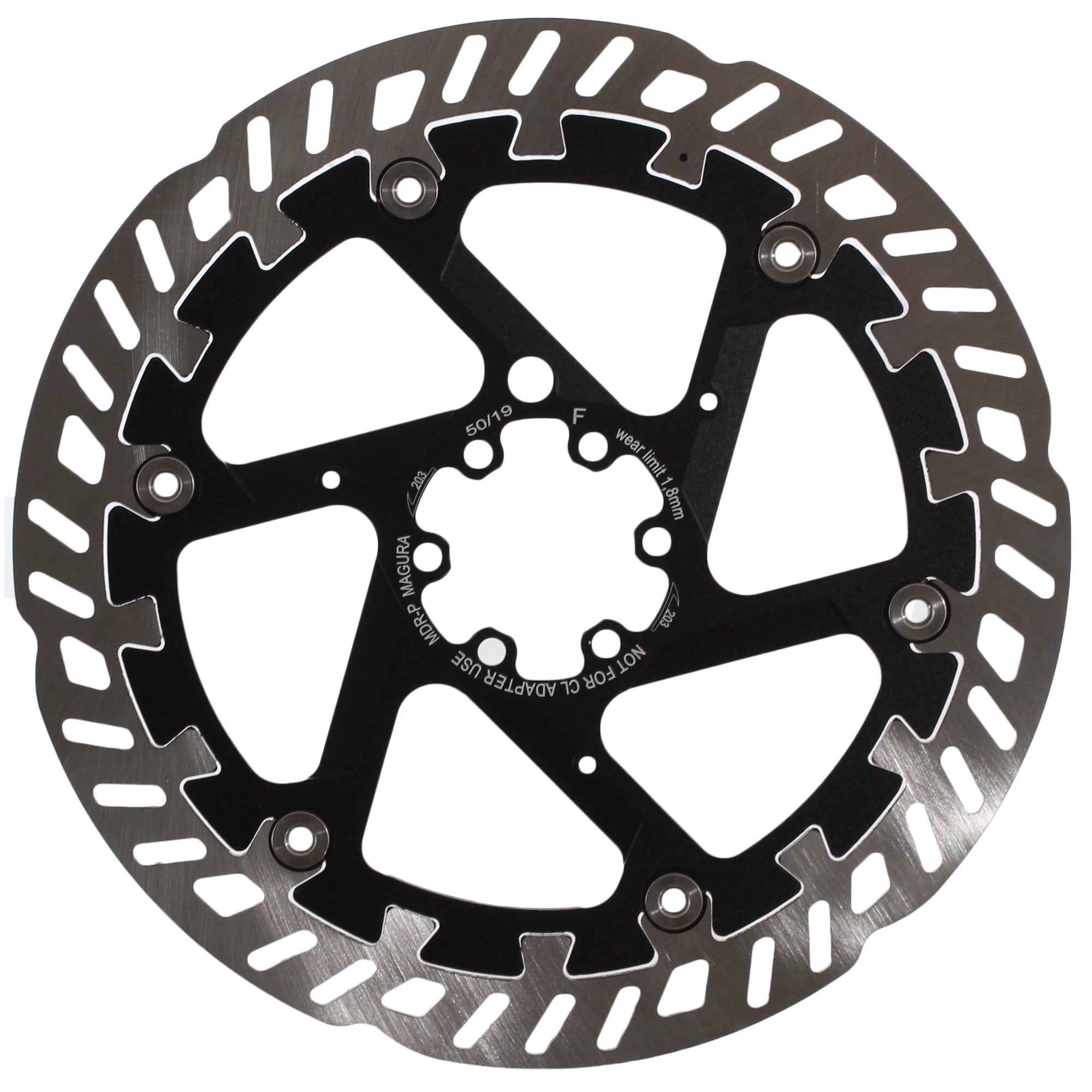 Magura MDR-P Disc Brake Rotor - 203mm 6-Bolt For eBike Silver/Black - The Bike Hub
