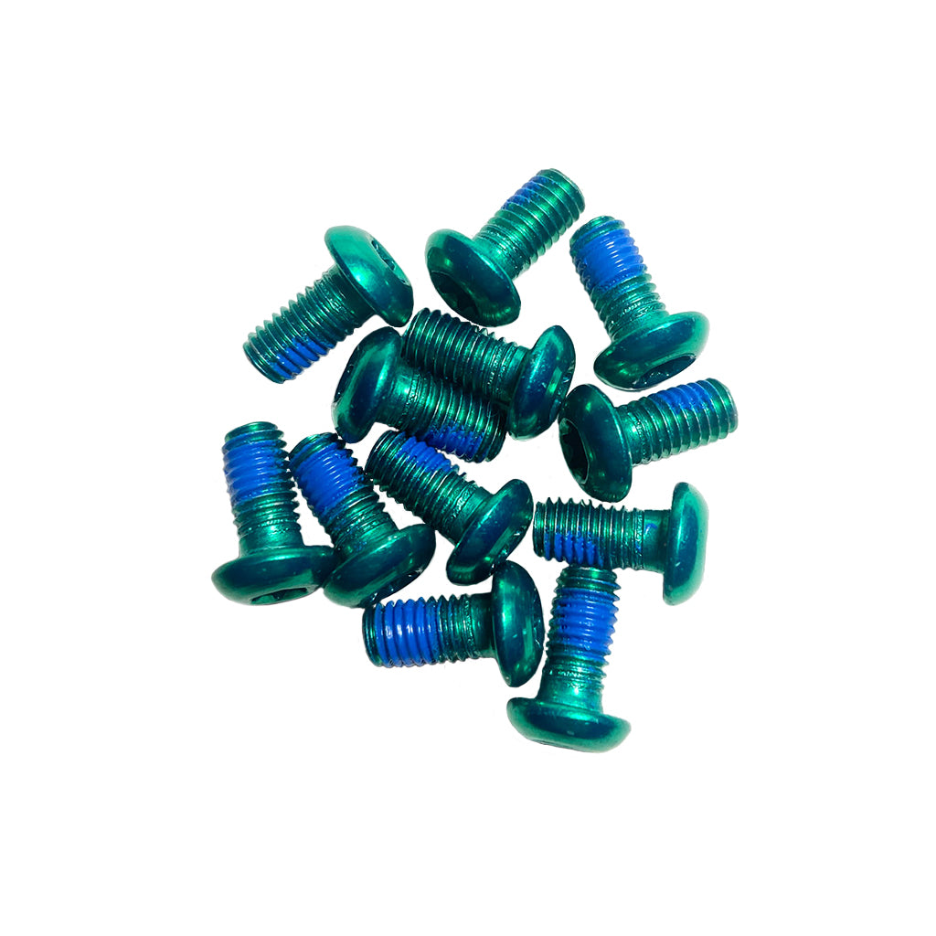 Miles Wide Steel Rotor Bolts Green