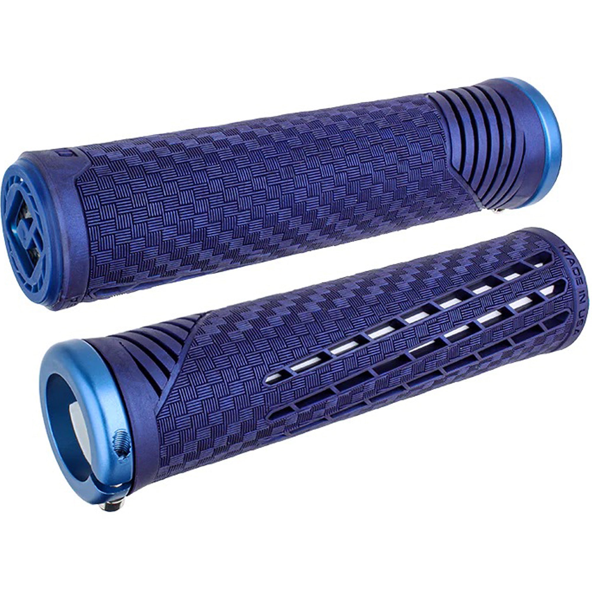 ODI CF V2.1 Grips - Blue Lock-On - The Bike Hub