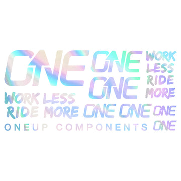 OneUp Components Riser Bar Decal Kit Oil Slick