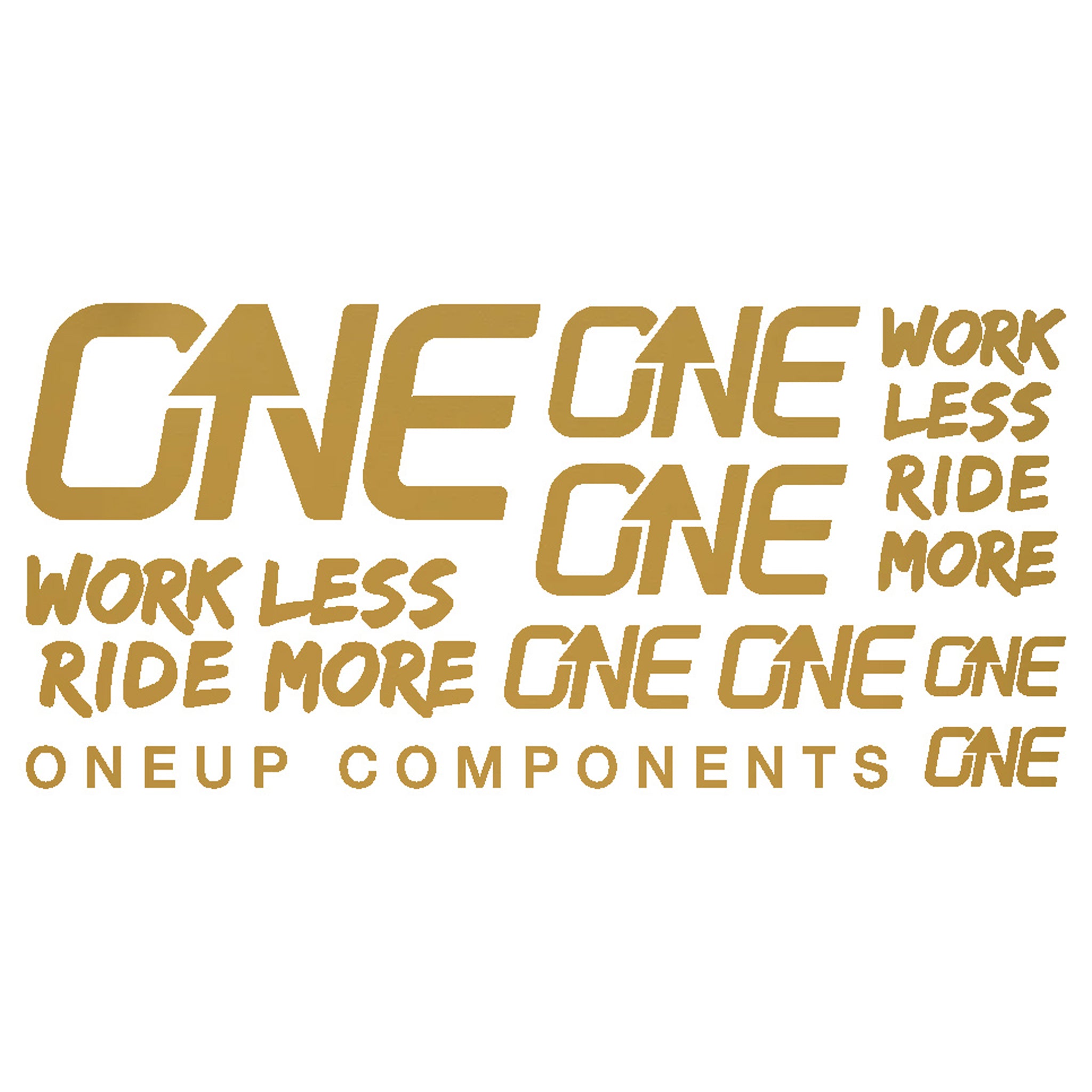 OneUp Components Riser Bar Decal Kit Gold
