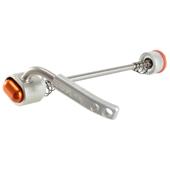 Paul Components Quick Release Skewer 100mm (Front) - Silver w/Orange