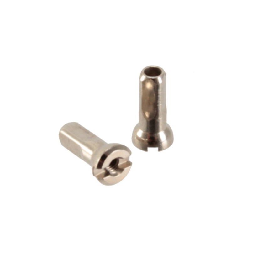 Sapim Secure Lock Brass Nipple 14g/12mm Silver 100/Count