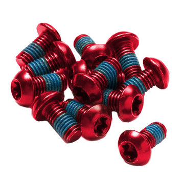 Reverse Disc Rotor Bolts M5x10 12/Pack - Red