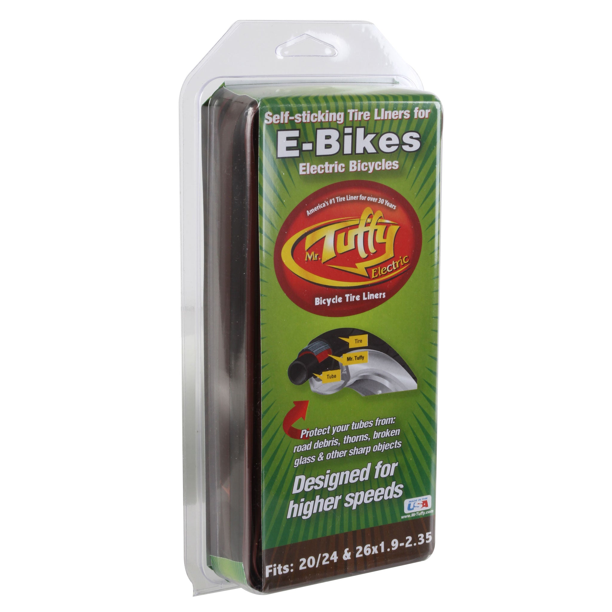 Mr Tuffy E-Bike Tire Liner 26/24/20x1.75&quot;-2.35&quot; Brown