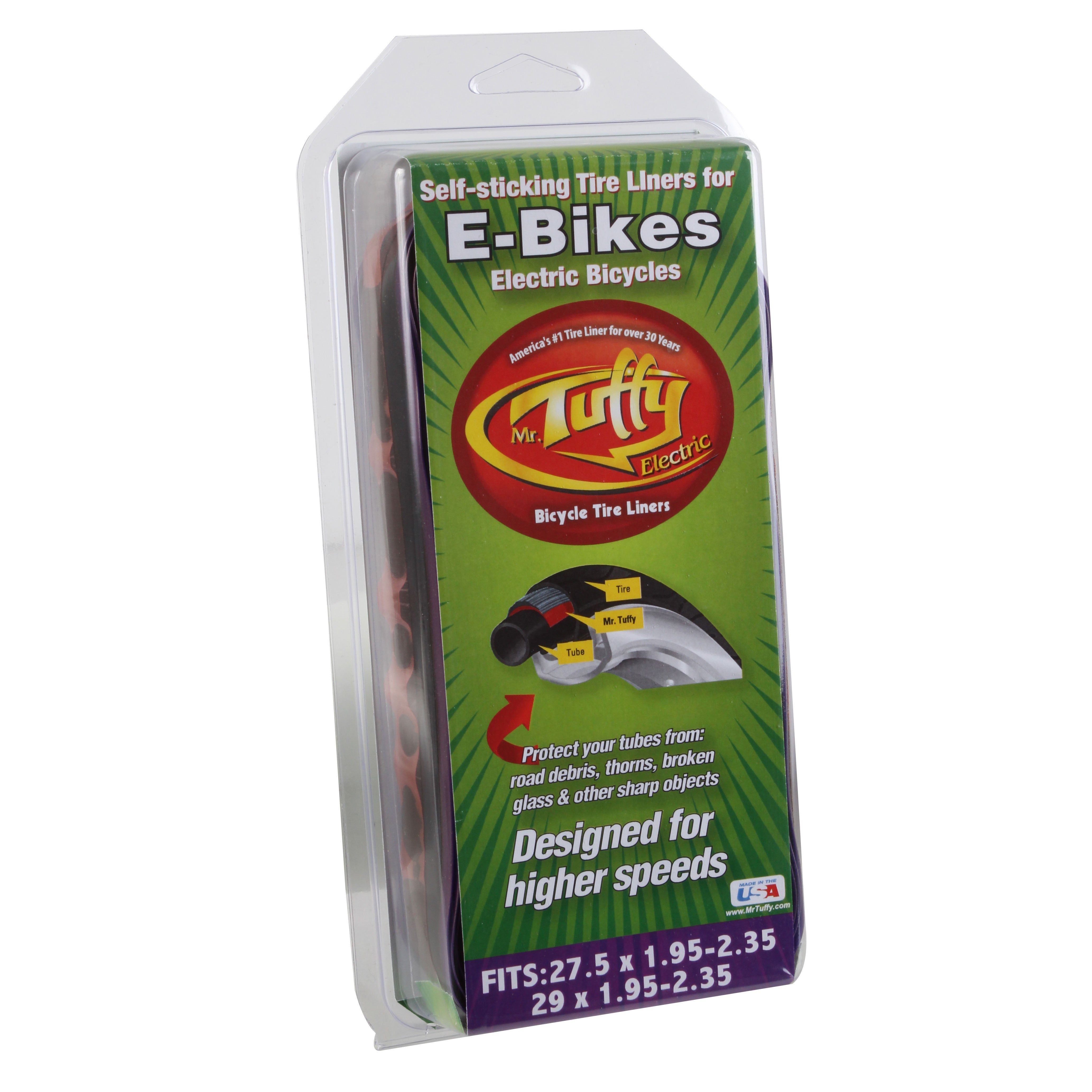 Mr Tuffy E-Bike Tire Liner 27.5x1.95&quot;-2.35&quot; Purple