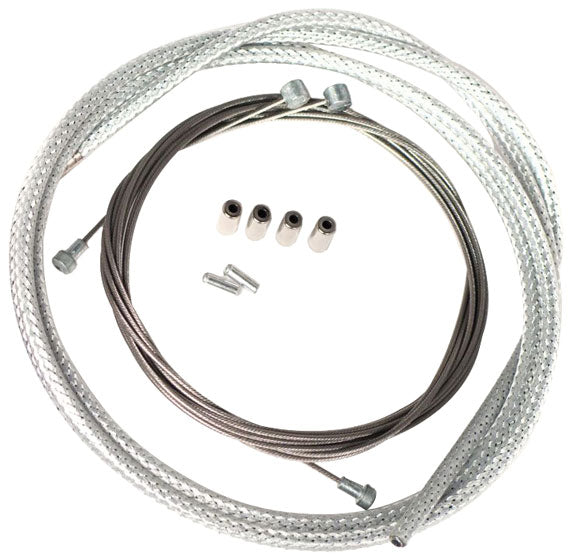 Velo Orange Metallic Braid Derailleur Cable Kit - Silver