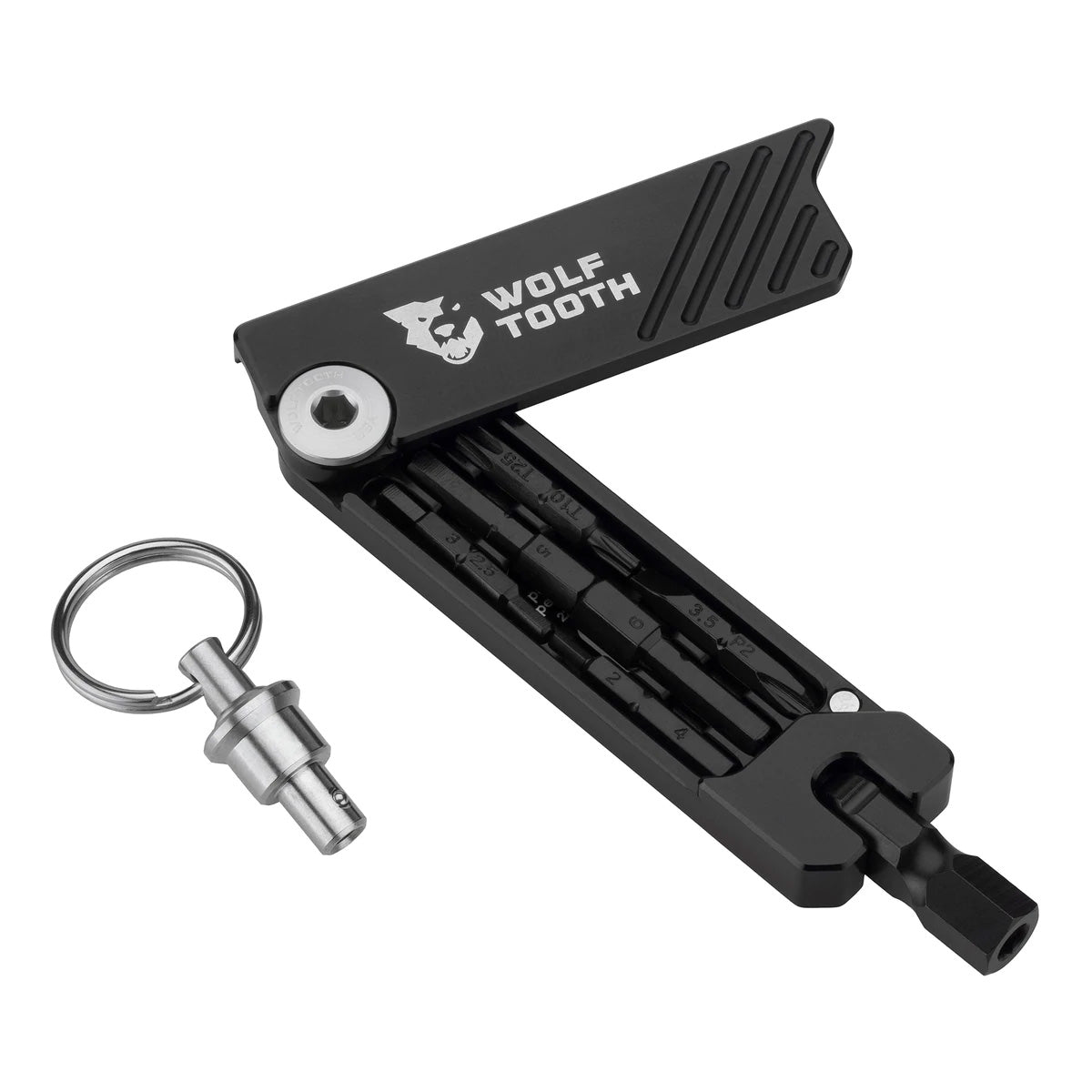 Wolf Tooth Components 6-Bit Hex Wrench Multi-Tool w/ Key Ring Silver
