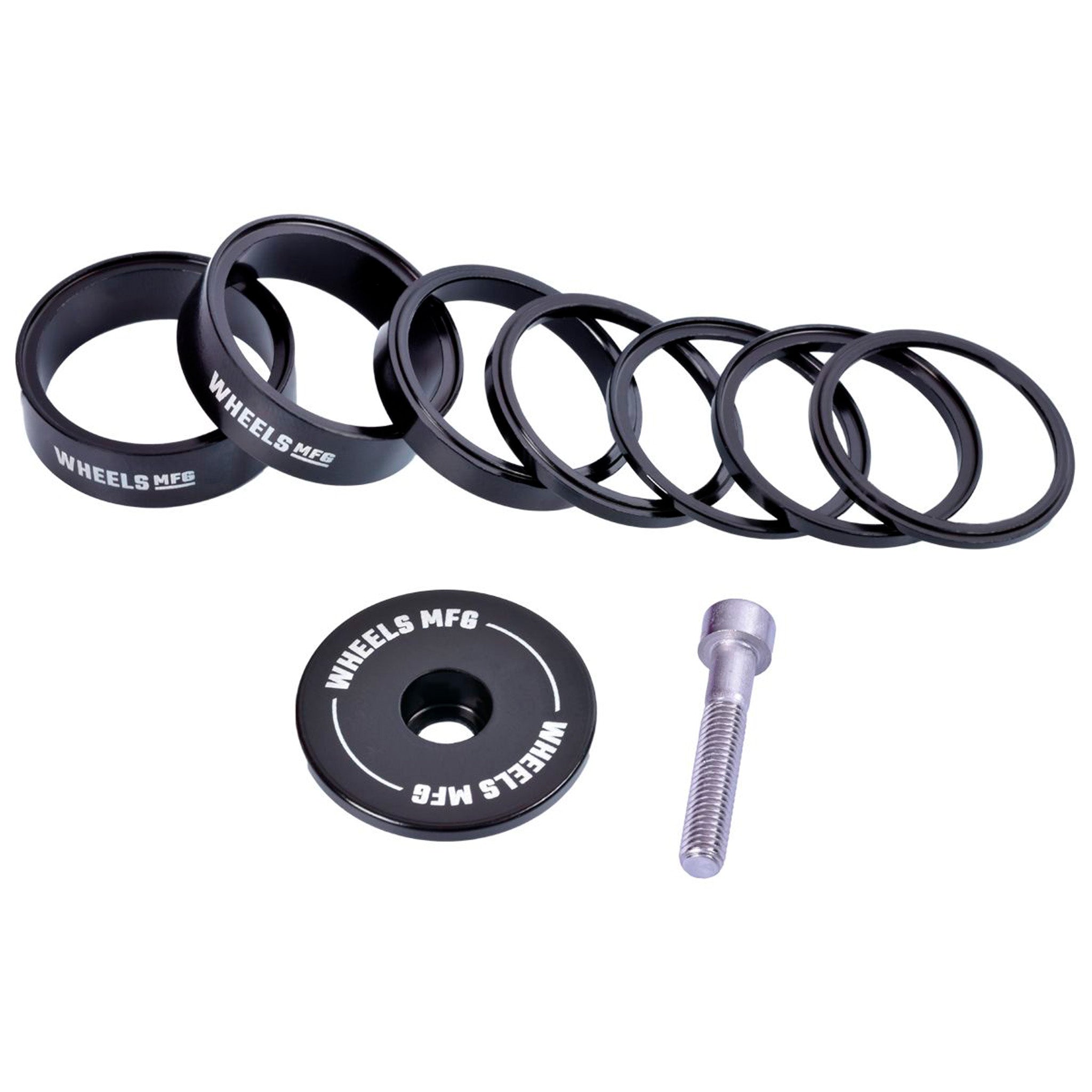 Wheels Manufacturing Essential StackRight Headset Spacer Kit - Black