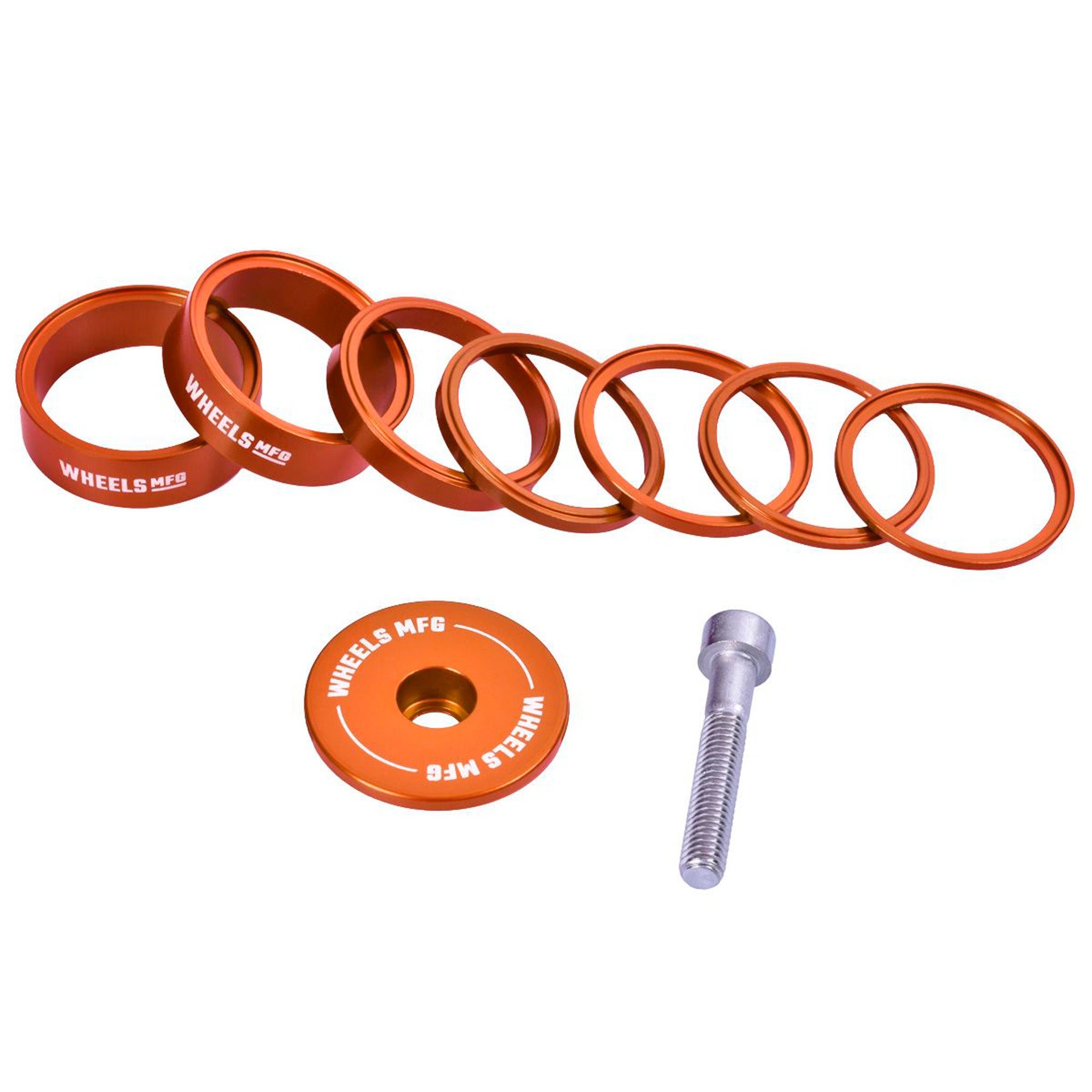 Wheels Manufacturing Essential StackRight Headset Spacer Kit - Orange