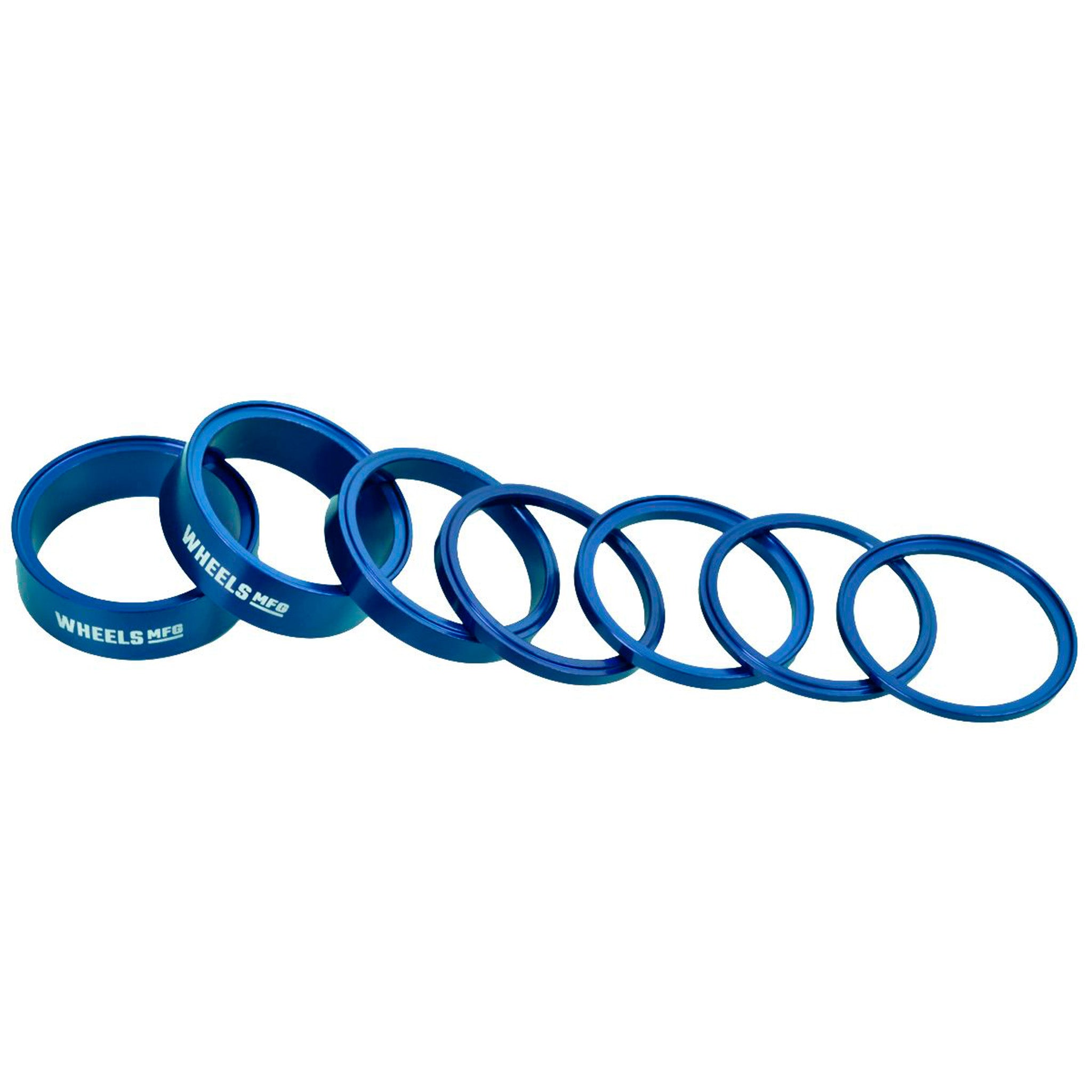 Wheels Manufacturing StackRight Headset Spacer Kit - Blue