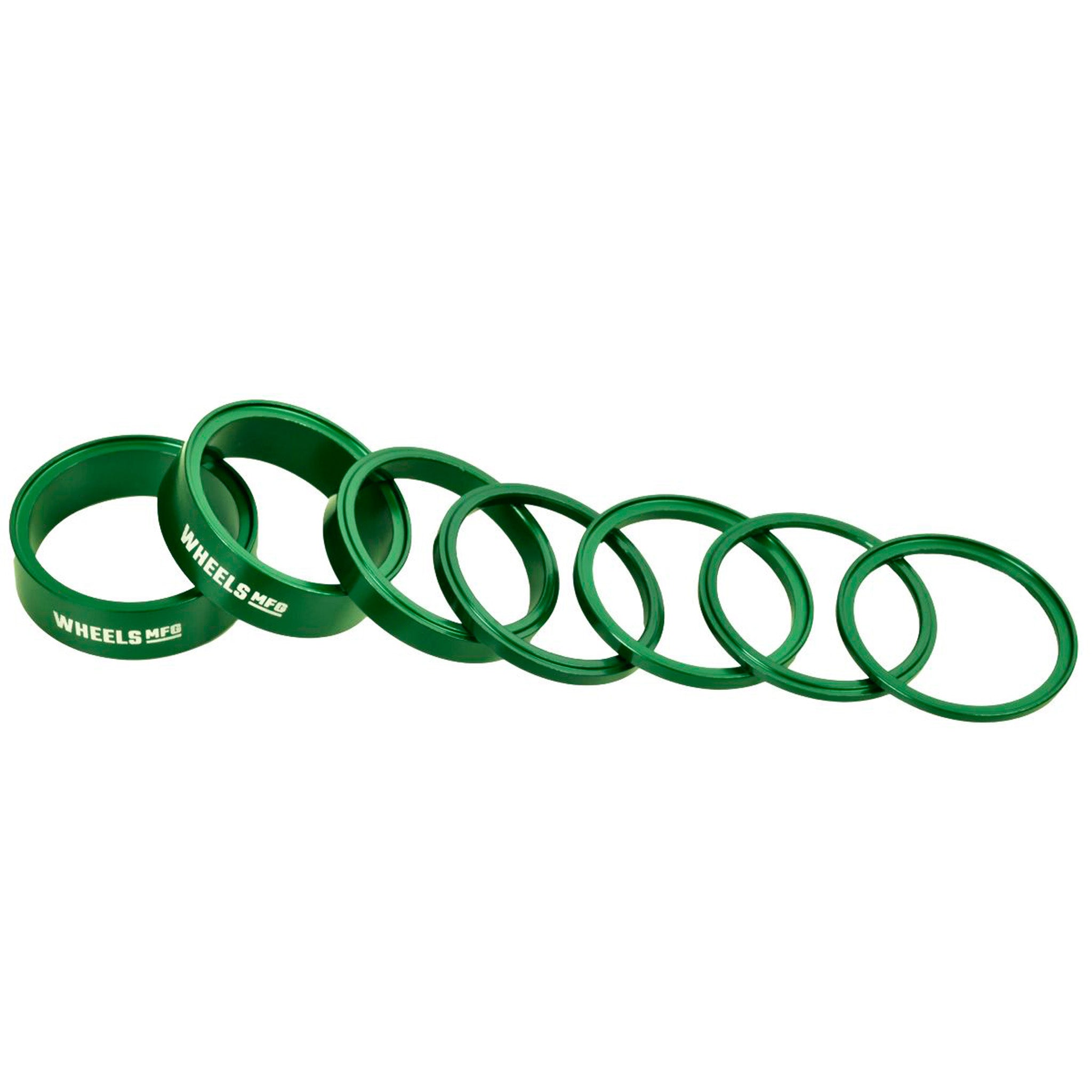 Wheels Manufacturing StackRight Headset Spacer Kit - Green