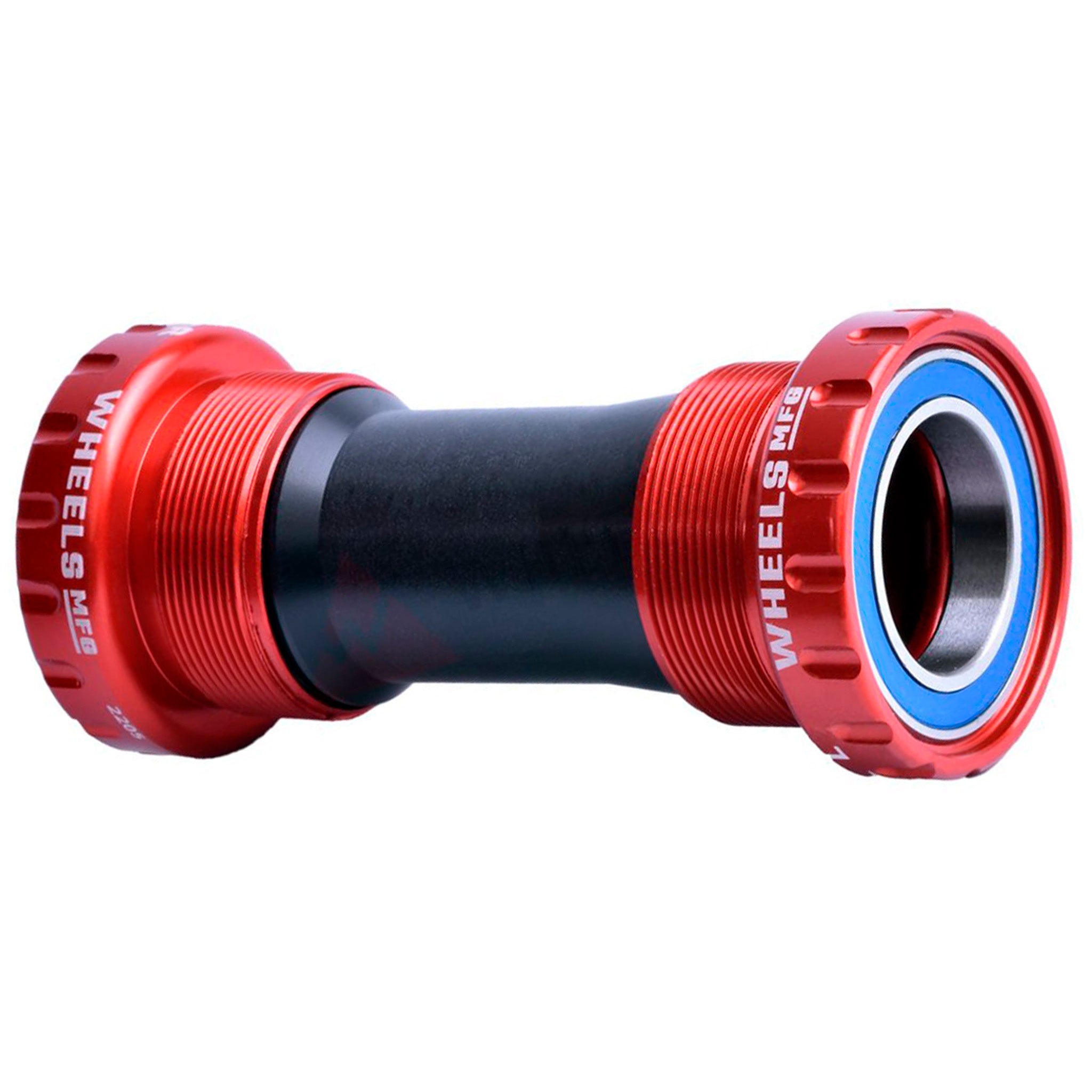 Wheels Manufacturing BSA Bottom Bracket - Shimano Hollowtech II Spindle ABEC 3 Red