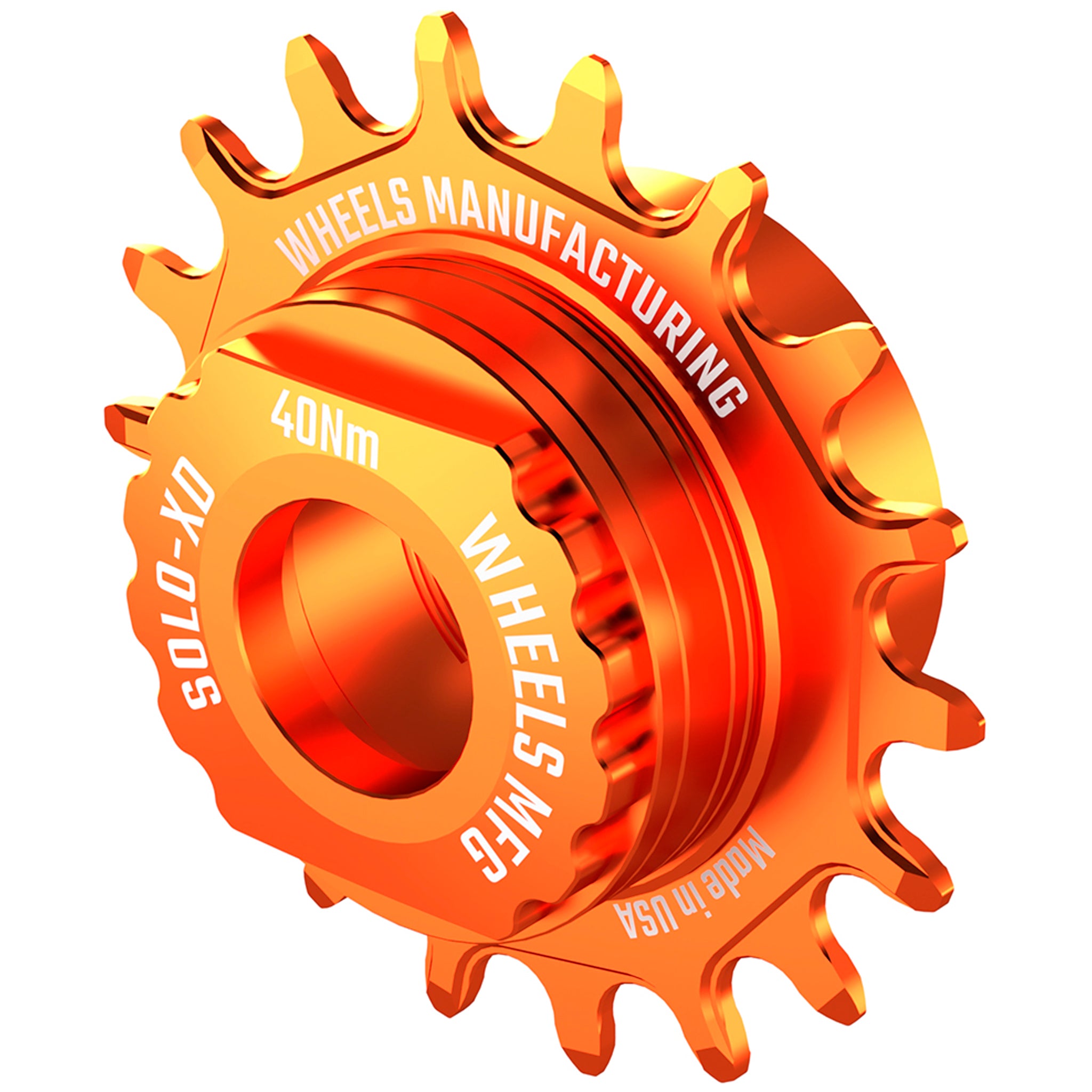 Wheels Manufacturing SOLO-XD XD/XDR Single Speed Conversion Kit - 18t For SRAM XD/XDR Freehub Orange