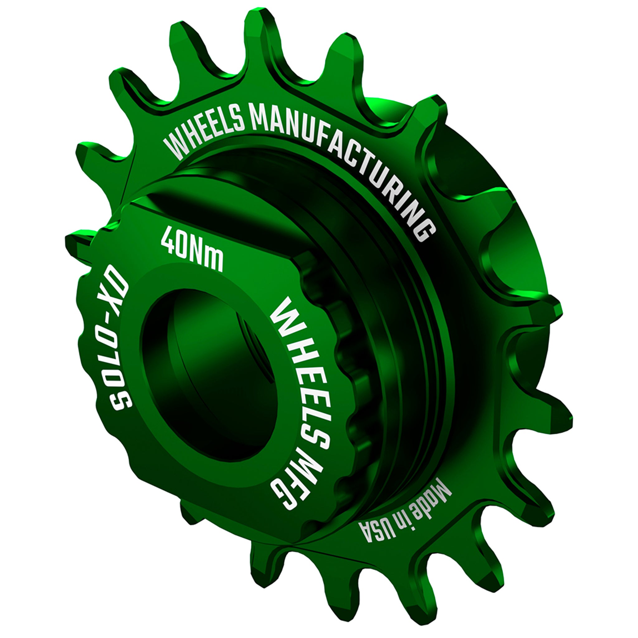 Wheels Manufacturing SOLO-XD XD/XDR Single Speed Conversion Kit - 18t For SRAM XD/XDR Freeubs Green