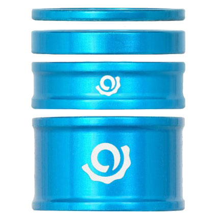 Industry Nine Headset Combo Spacer Kit 1-1/8&quot; Set/4 Turquoise
