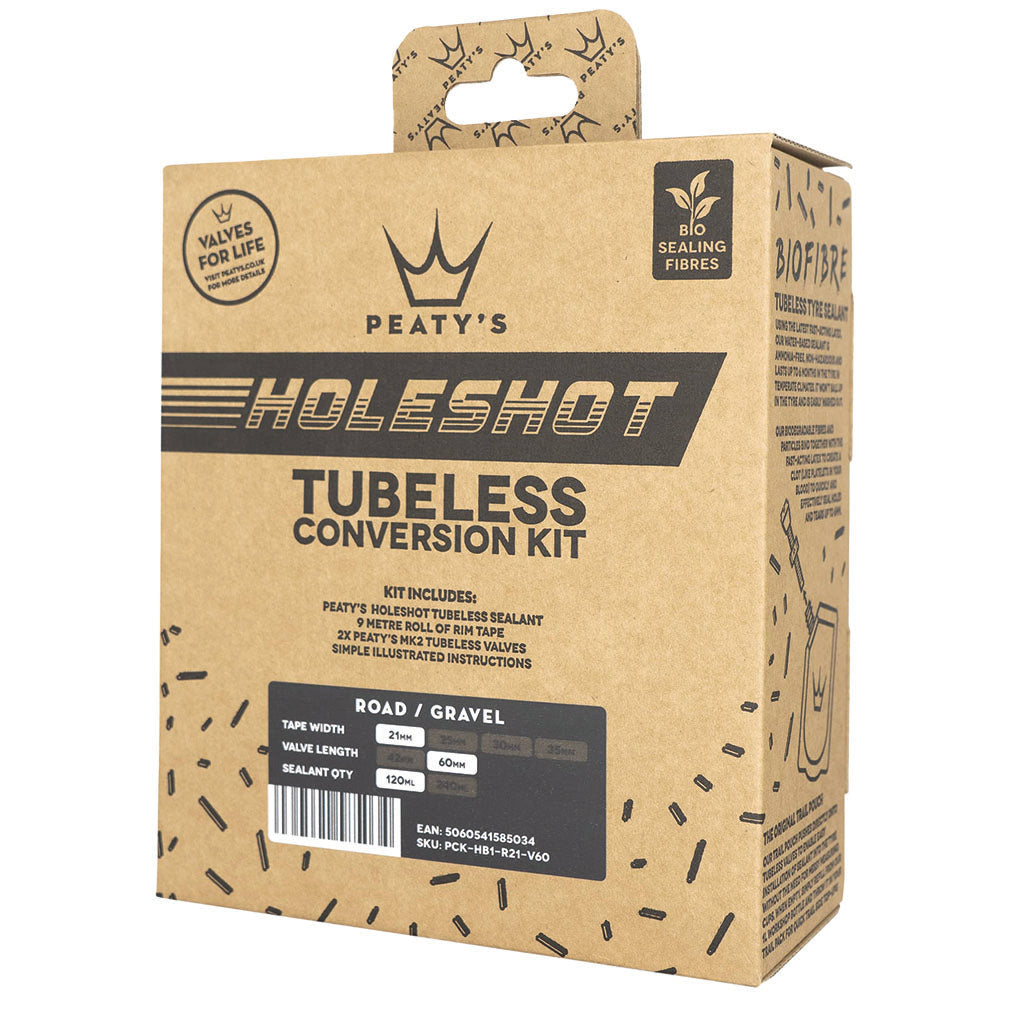 Peatys Holeshot Tubeless Conversion Kit (21mm) Road/Gravel