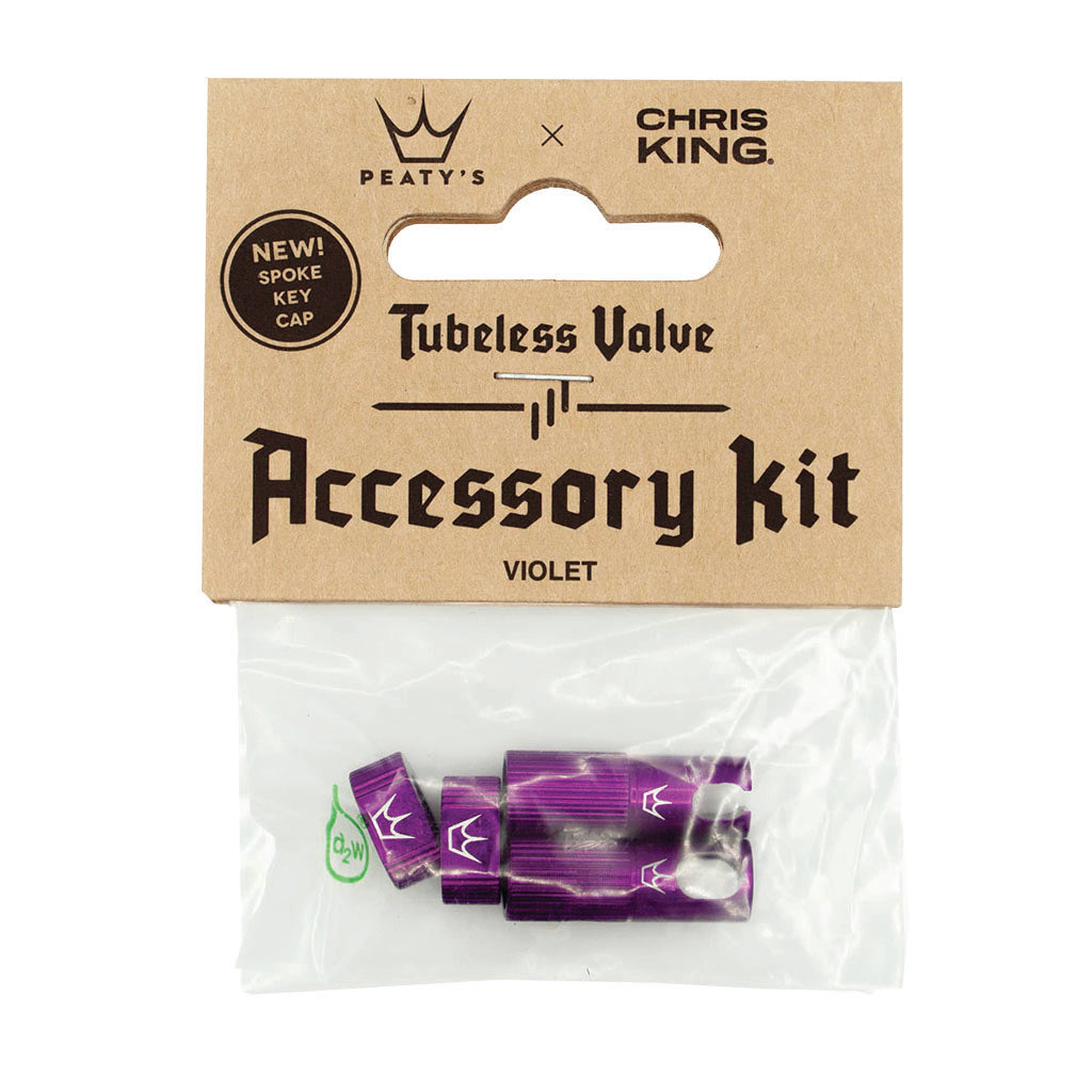 Peatys Tubeless Valve Accessory Kit Violet