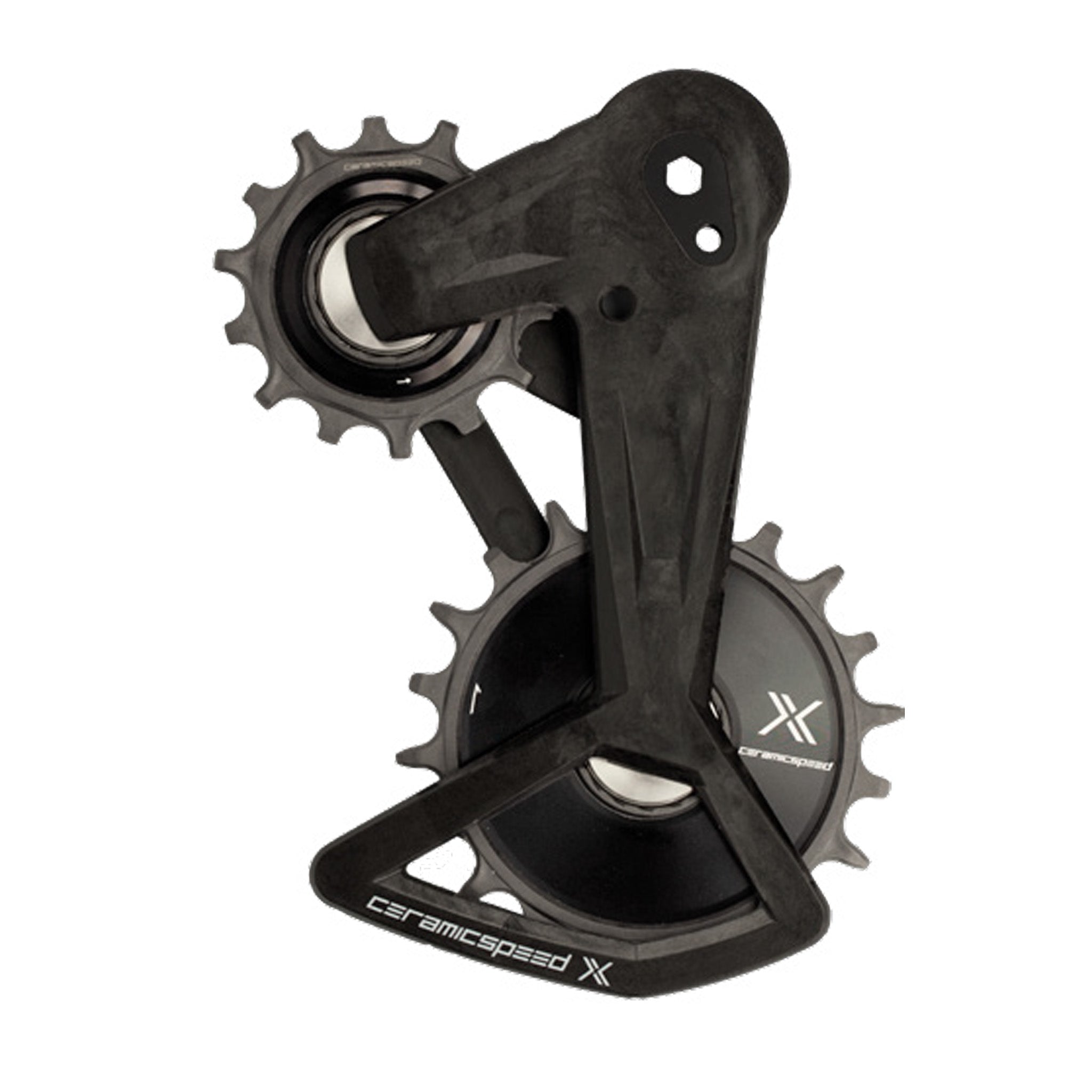 Ceramic Speed OSPW X Pulley Wheel System - For SRAM Eagle T-Type AXS Rear Derailleur BLK Cage BLK Pulley Wheels